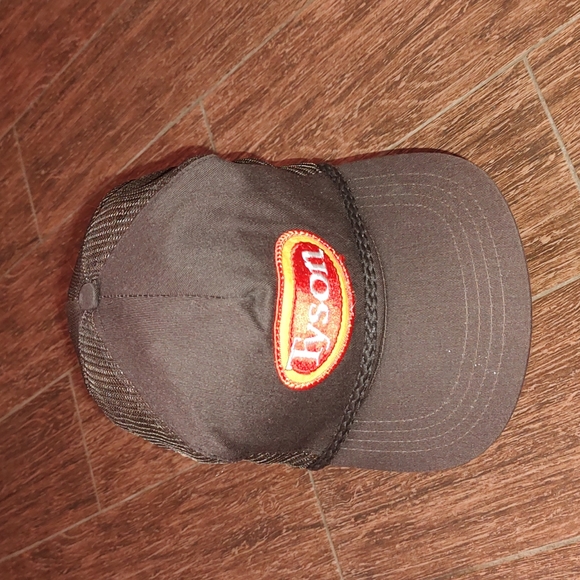 Vintage 90s Tyson Brown Rope Strapback Trucker Hat Baseball Cap Mesh Made In USA - Picture 3 of 11